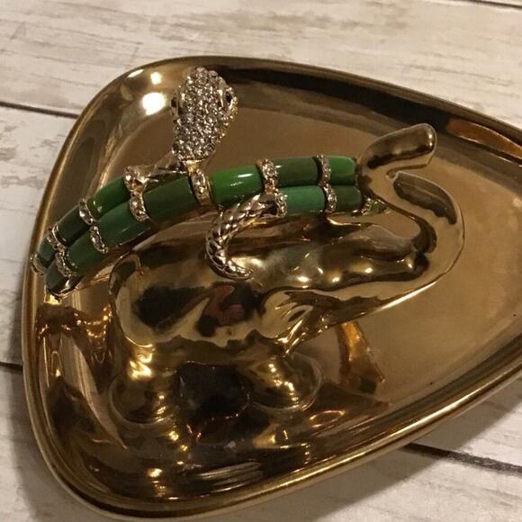 Snake Stretch Bracelet Rhinestone Head & Tail - Picture 2 of 5